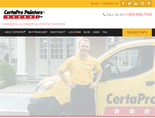 Tablet Screenshot of certapro-franchise.com